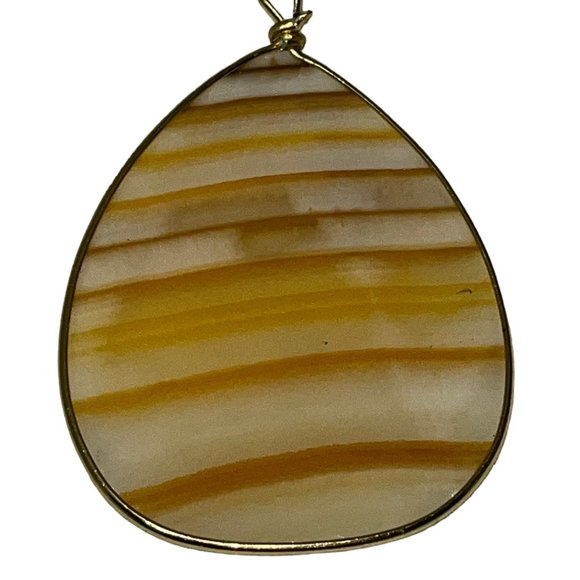 Vintage Honey Quartz Pendant with Mexican Onyx Necklace - Picture 9 of 10